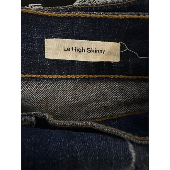 Frame Denim Le High Skinny Walgrove Raw Hem Slit Distressed Jeans Size 27 - Picture 9 of 10